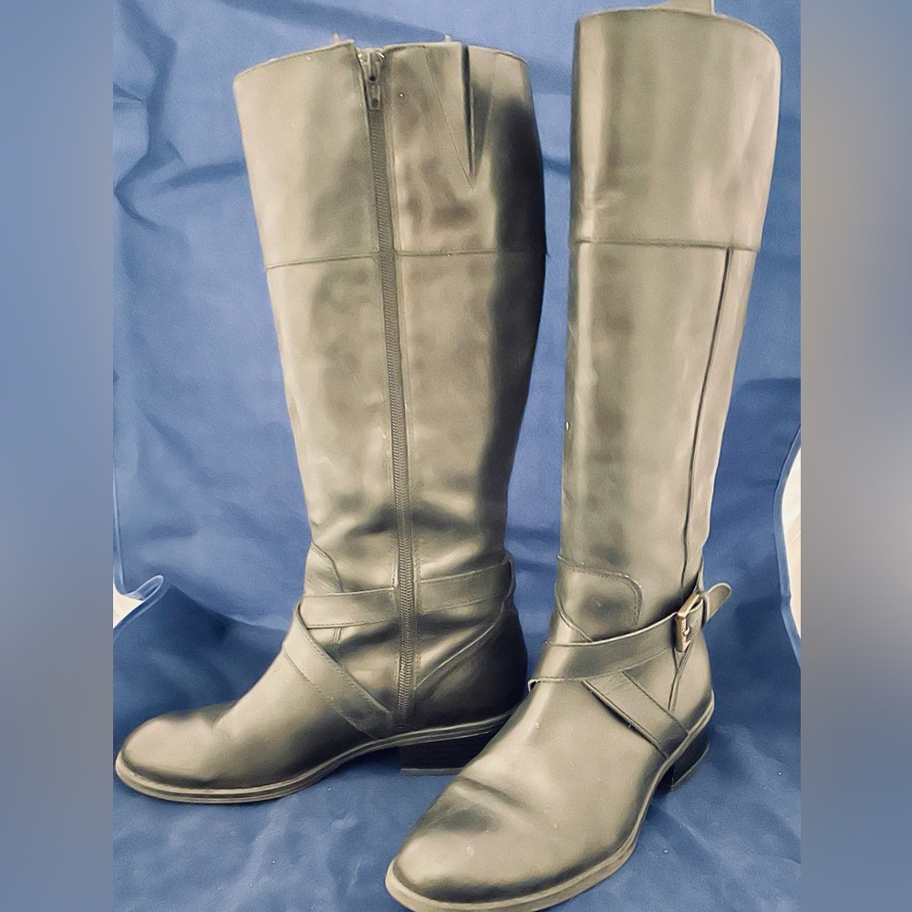 RALPH LAUREN black leather “Maryann” Boots 7B